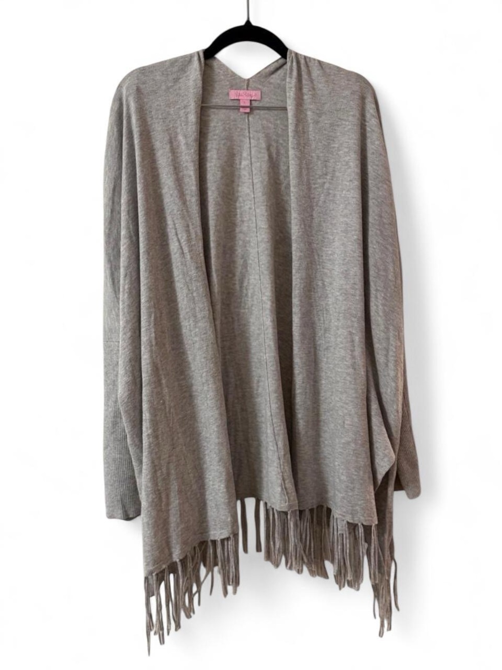 Lilly Pulitzer Colina Cardigan in Swordfish Gray Fringe